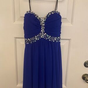 Short formal/homecoming/cocktail dress w rhinestones
